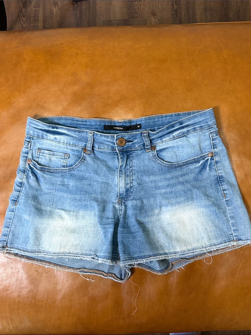 Harper Light Blue Denim Cutoff Shorts